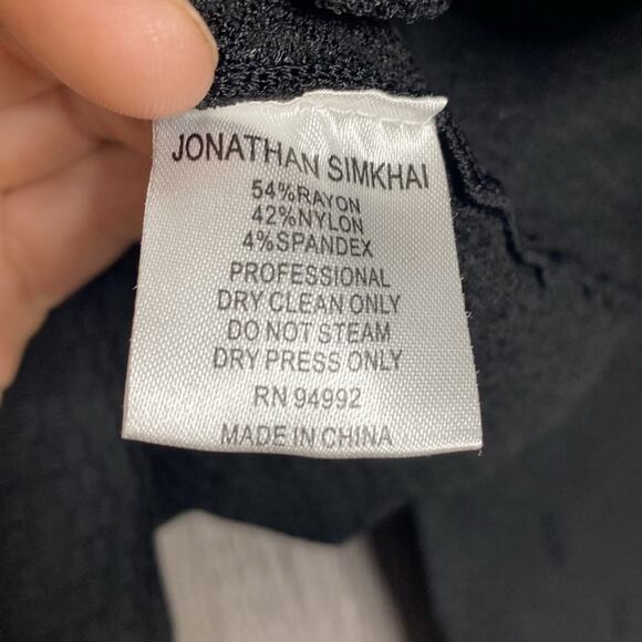 JONATHAN SIMKHAI Black Knit Scalloped Sweater and A-Line Skirt Set - Picture 5 of 5